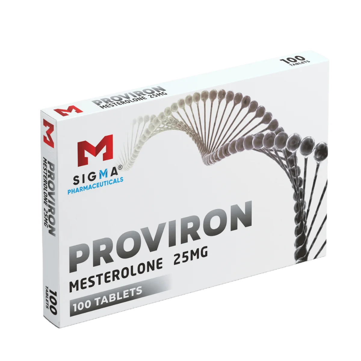 Proviron (mesterolone) tablets in manufacturer packaging by Sigma Pharmaceuticals