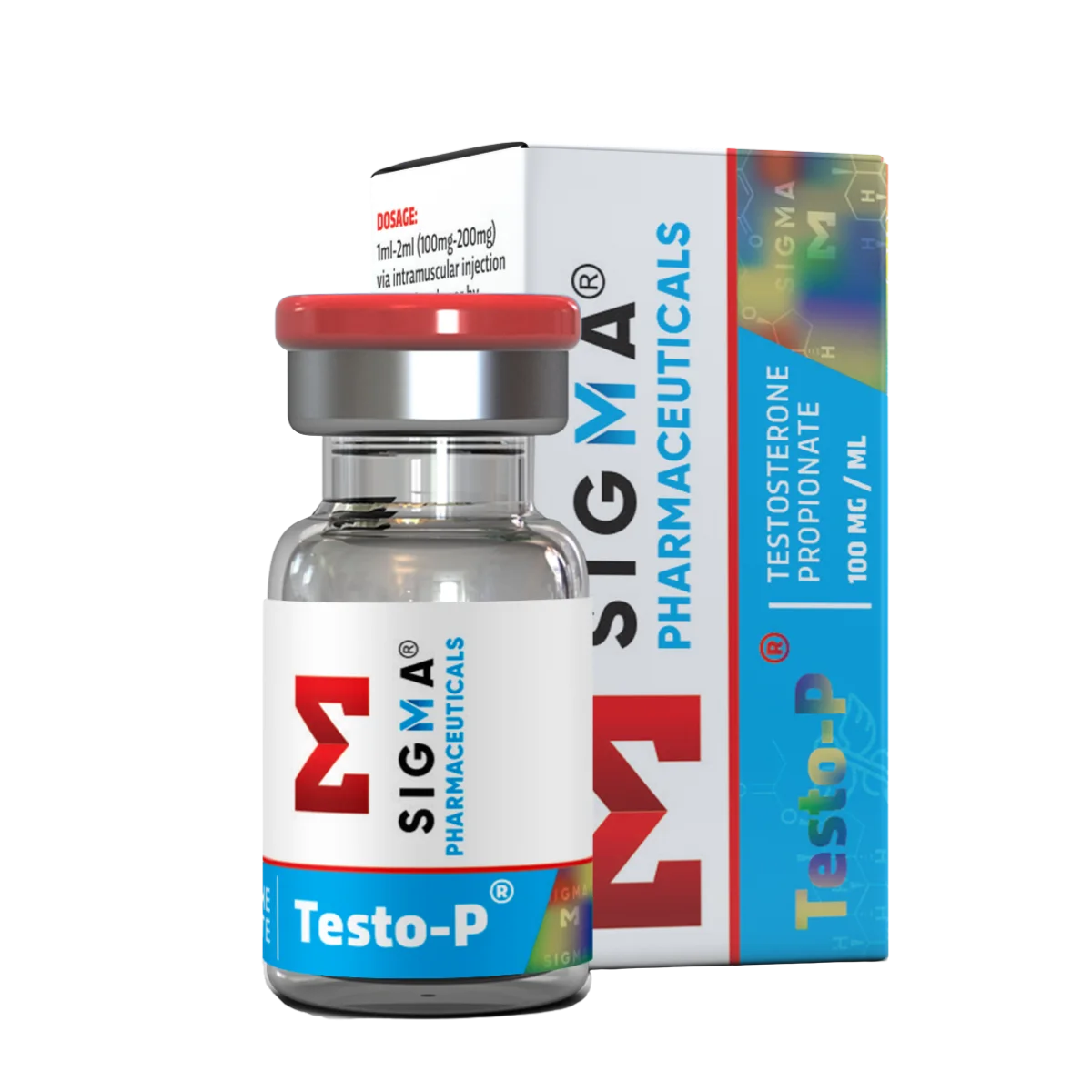 Sigma Testo-P testosterone propionate 100mg vial and box